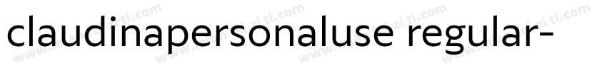 claudinapersonaluse regular字体转换